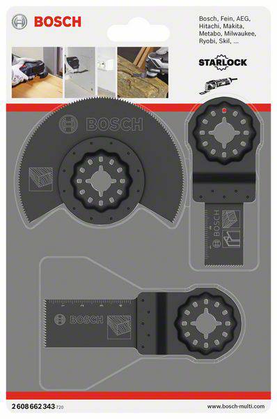 Bosch Accessories 2608662343 ACZ 85 EC, AIZ 20 AB, AIZ 24 EC Kit di accessori per multiutensile 3 parti 1 KIT