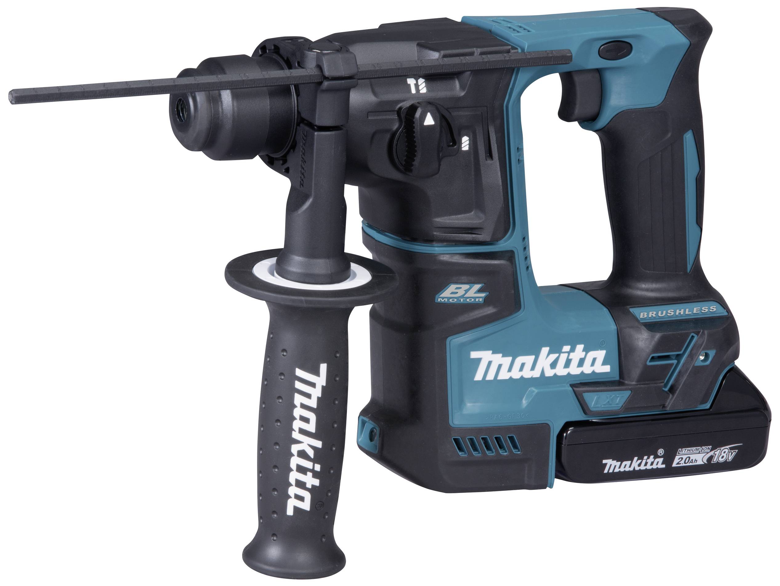 Makita DHR171RAJ SDS-Plus-Borrhammare batteri 18 V 2 Ah Li-Ion inkl. 2x batterier, inkl. väska