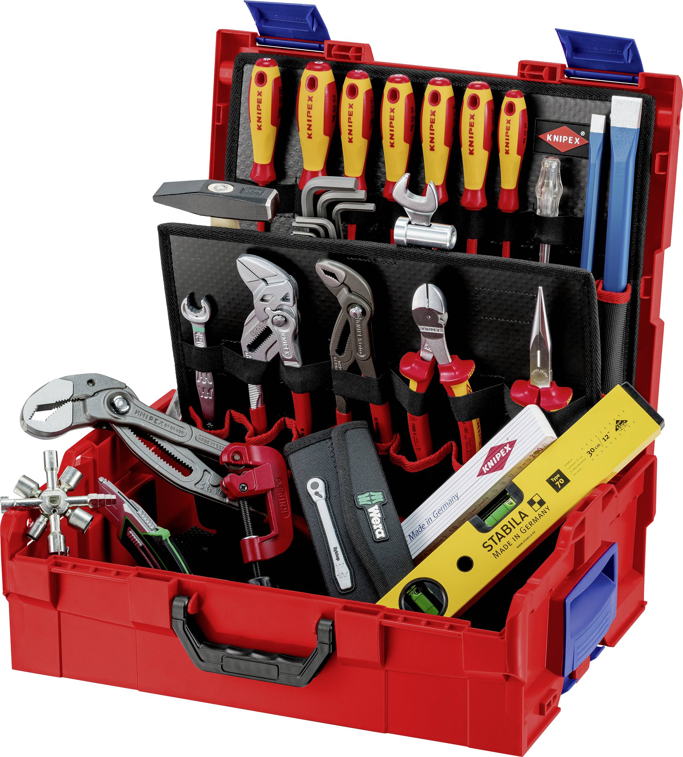 Knipex L-BOXX 00 21 19 LB S Sanitet Verktygsväska med utrustning 52 delar (L x B x H) 357 x 442 x 151 mm