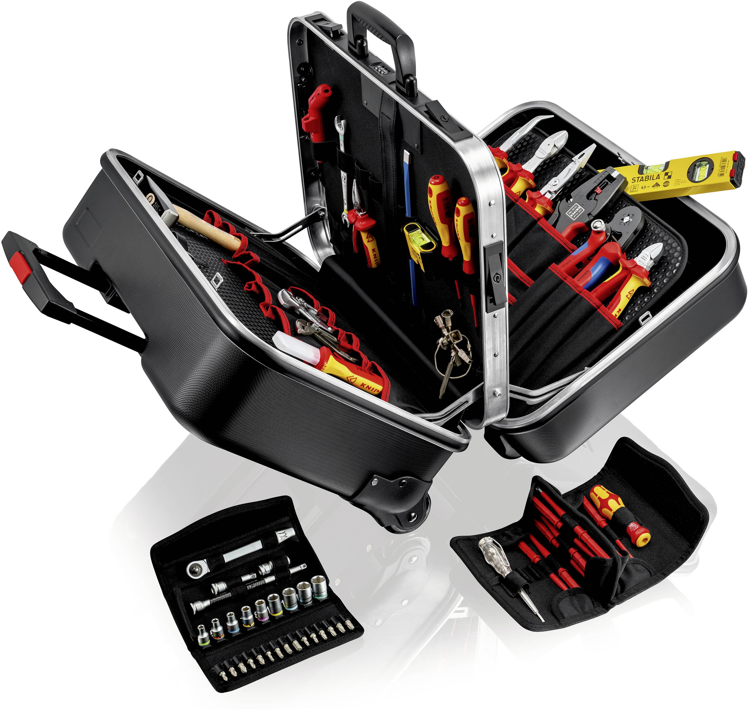 Knipex BigTwin 00 21 41 Elektriker Verktygsväska med utrustning 63 delar (L x B x H) 525 x 510 x 270 mm