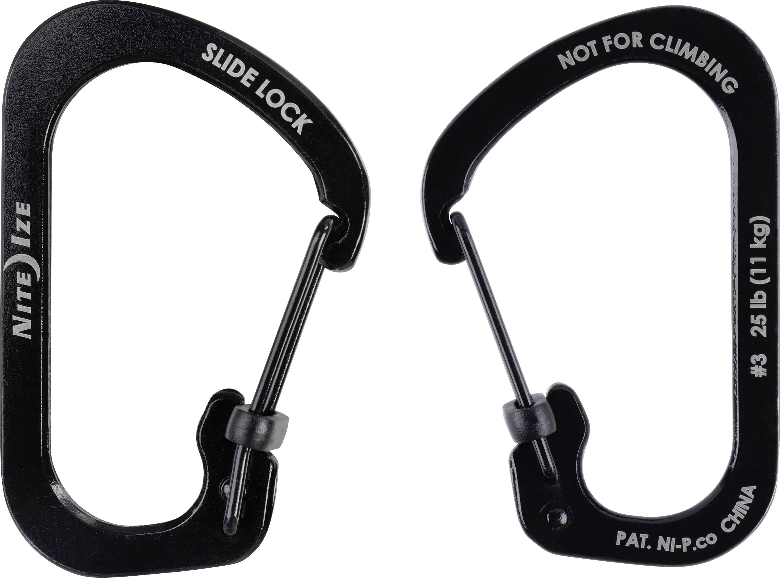Nite Ize Slidelock Carabiner (Storlek: 3 - Svart)