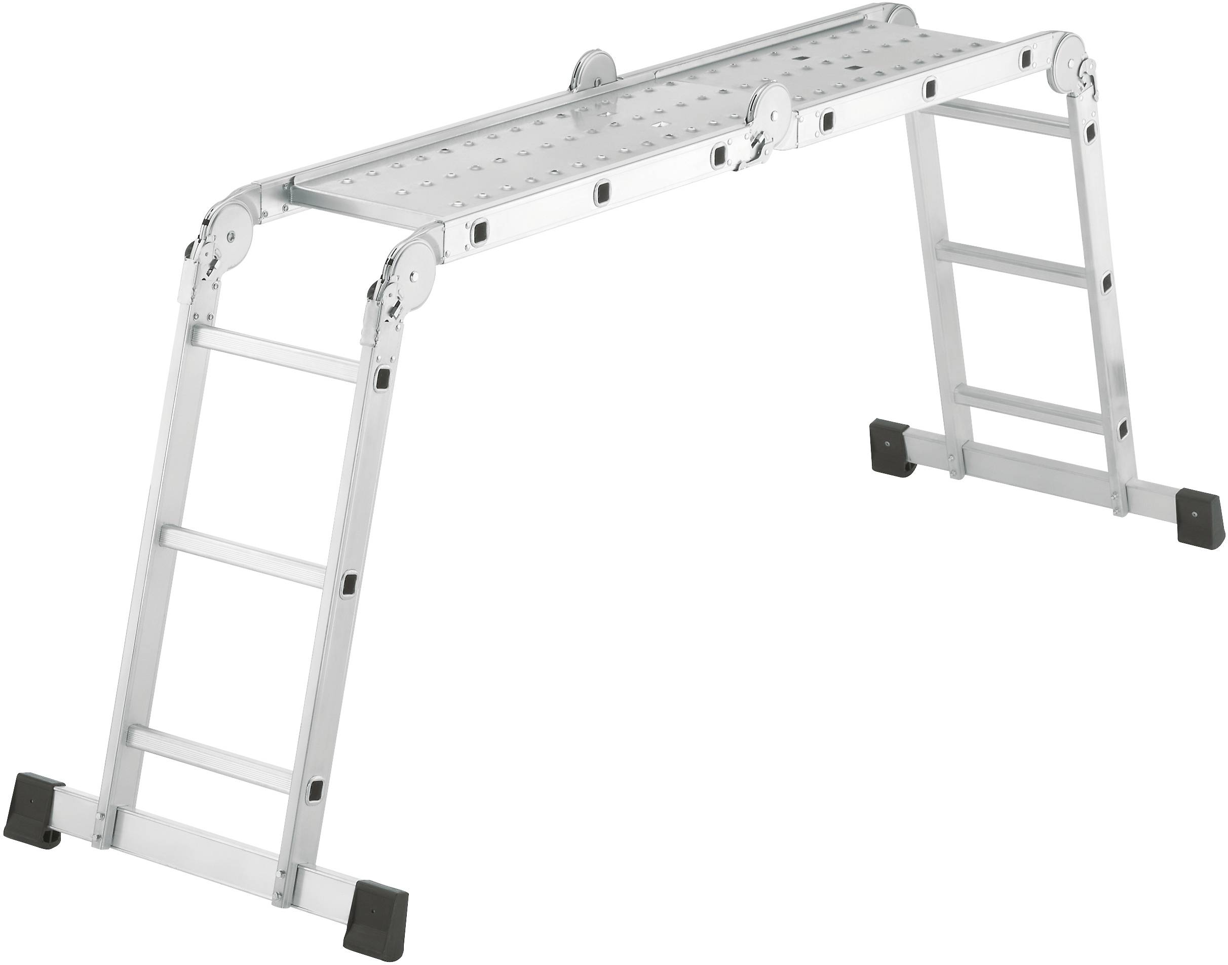 Hailo ProfiStep® combi 7412-037 Alluminio Scala multifunzione Altezza operativa max: 4.35 m Argento 16.7 kg
