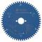 Okrúhly pílový list značky Bosch na drevené práce s modrou vrstvou a zubaným okrajom, špeciálne navrhnutý pre laminátové panely.