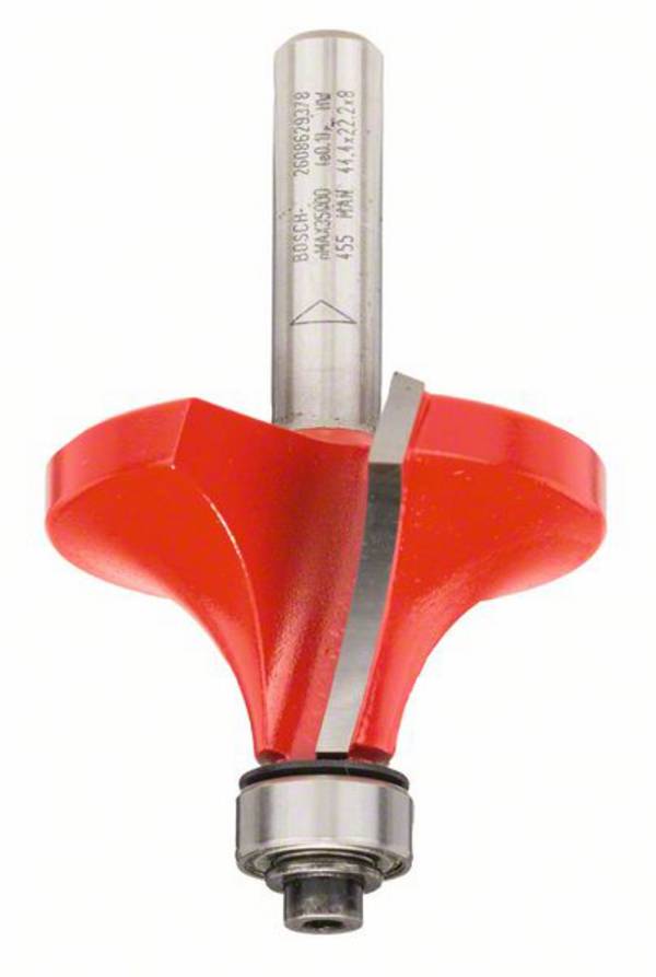 Bosch Accessories 2608629378 zaoblovacia fréza Karbidy    Dĺžka 64 mm Vonkajší Ø 44.4 mm Pracovná dĺžka 22.2 mm Ø hriadeľa 8 mm