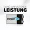 Batéria s nápisom: Energizer Max Plus. Text hore: Dlhotrvajúci výkon. Hlavný dôraz na dlhodobej energii.