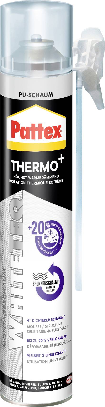 Pattex White Line montážna pena Farba biela PUW75 750 ml