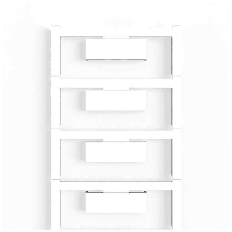 Biela skriňa so štyrmi zásuvkami, všetky zatvorené. Minimalistický dizajn dodáva priestoru moderný vzhľad.