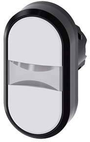Siemens 3SU1000-3AB66-0AA0, 3SU10003AB660AA0 dvojitý tlakový spínač, 22.3 mm, 1 ks