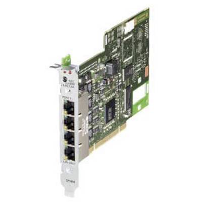 Sieťová karta so štyrmi ethernetovými portami, používaná na pripojenie počítačov do siete na prenos dát.
