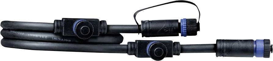Paulmann - Plug & Shine Outdoor 1m Cables with 3 Outputs in Black
