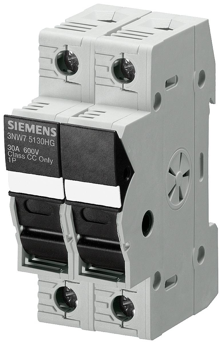 Dvojpólový sivý ochranný spínač, označený '30A 600V Class CC Only', určený pre použitie v elektrických rozvádzačoch.