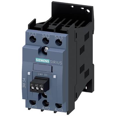 Siemens SIRIUS 3RF34 stýkač, 24V DC. Zobrazuje elektrické spínacie zariadenie používané na riadenie elektrických obvodov v strojoch.