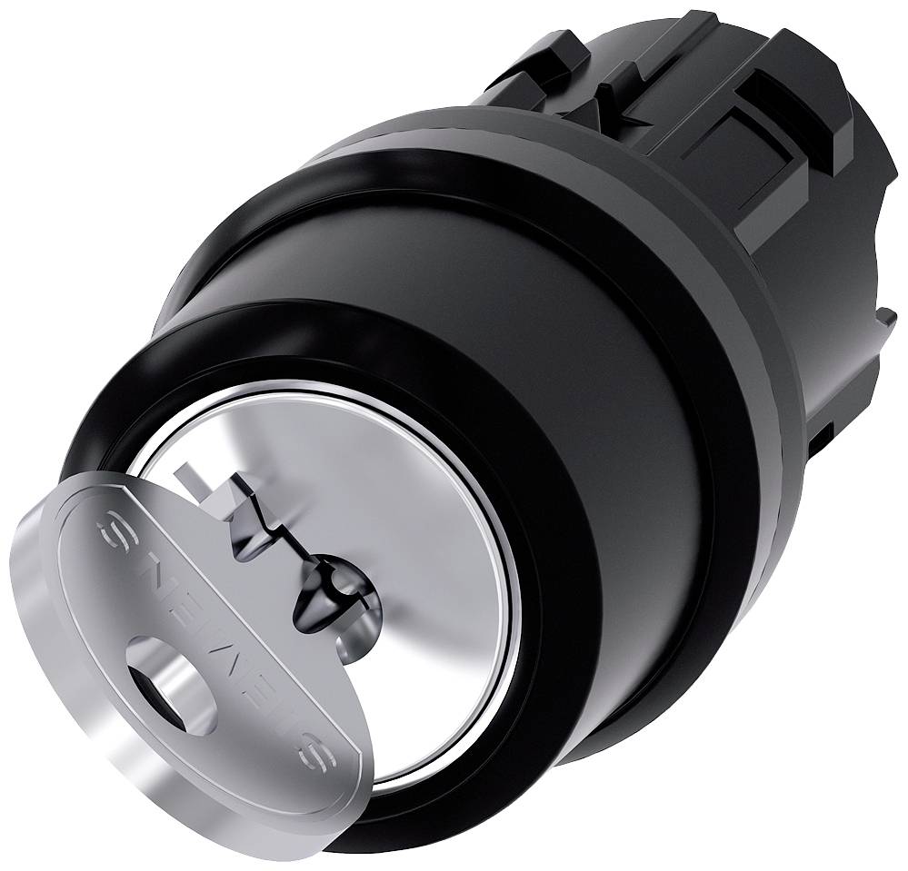 Siemens 3SU10004BF010AA0 3SU1000-4BF01-0AA0 Interruttore a chiave 1 x 90 ° IP66, IP67, IP69/IP69K 1 pz.