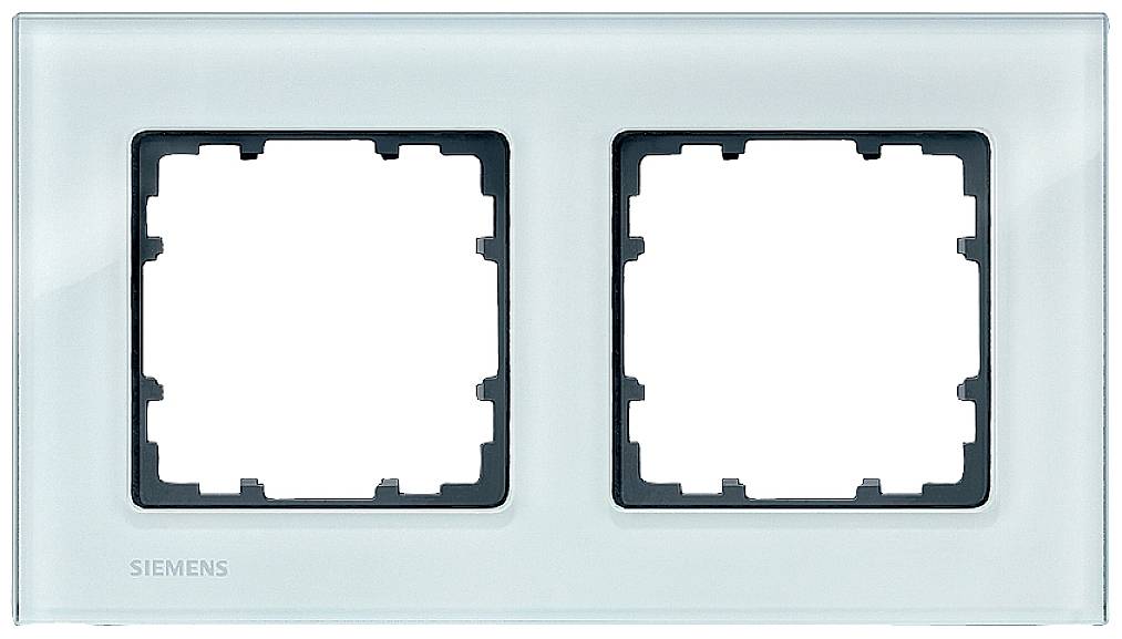 Siemens Interruttore 2 vie Telaio di copertura Delta Vetro 5TG12020 1 pz.