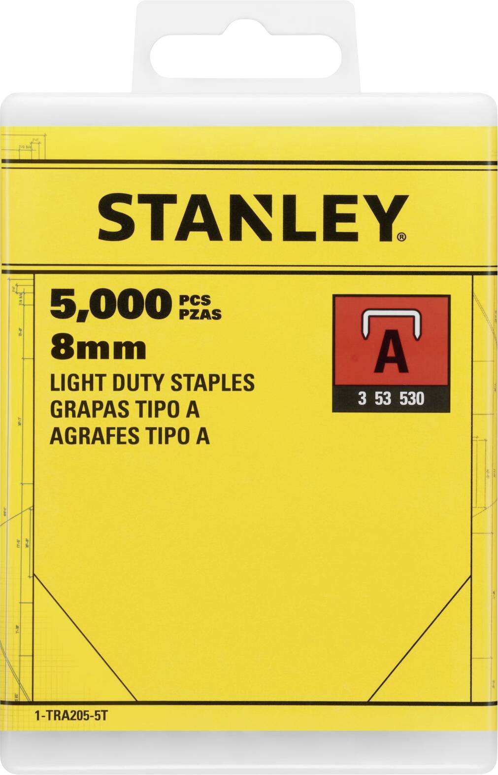 STANLEY 1-TRA205-5T Graffette punto sottile tipo A 5000 pz.