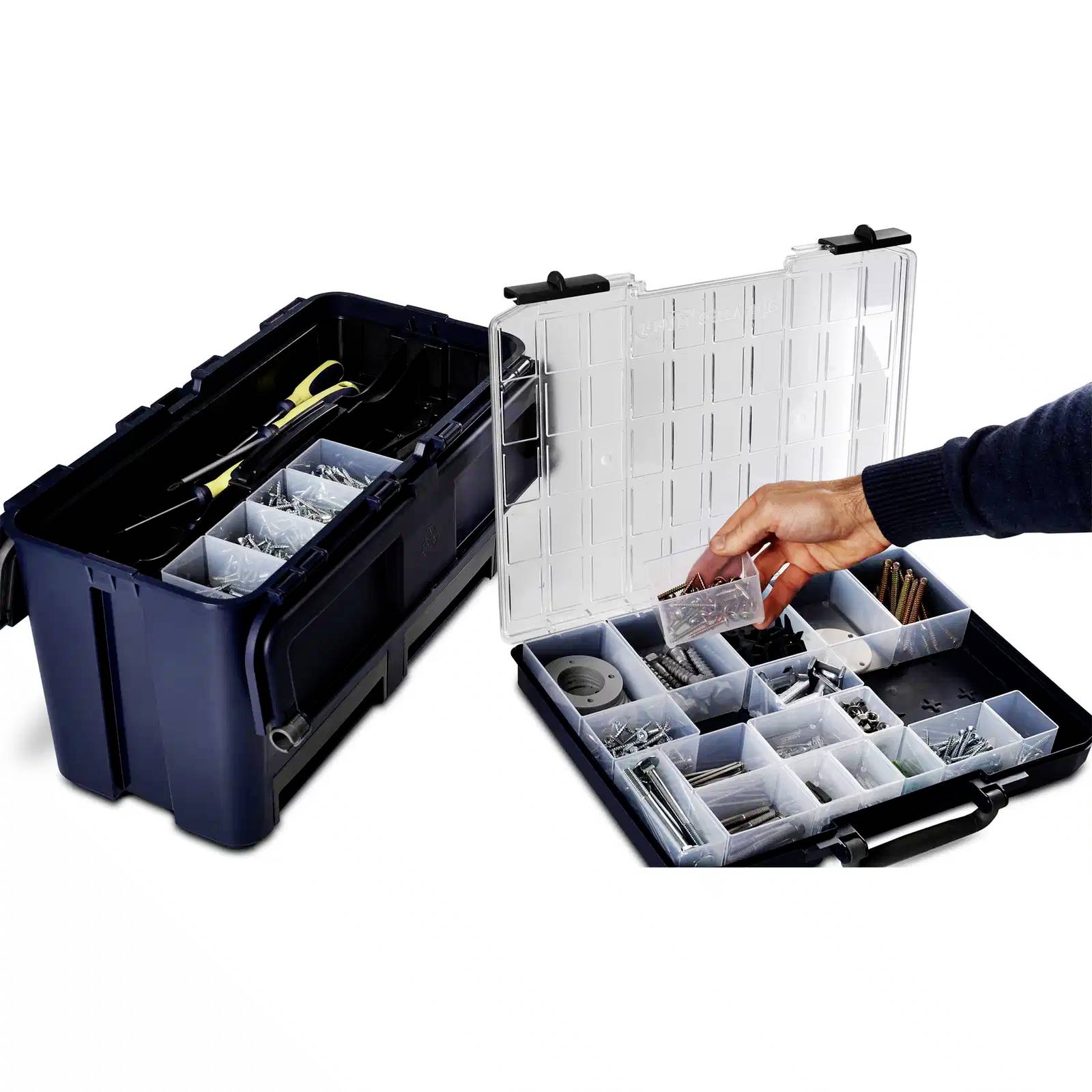 raaco CarryLite 55 5x10-25/2 DLU kufrík na súčiastky (š x v x h) 413 x 58 x 330 mm Priehradiek: 25-4