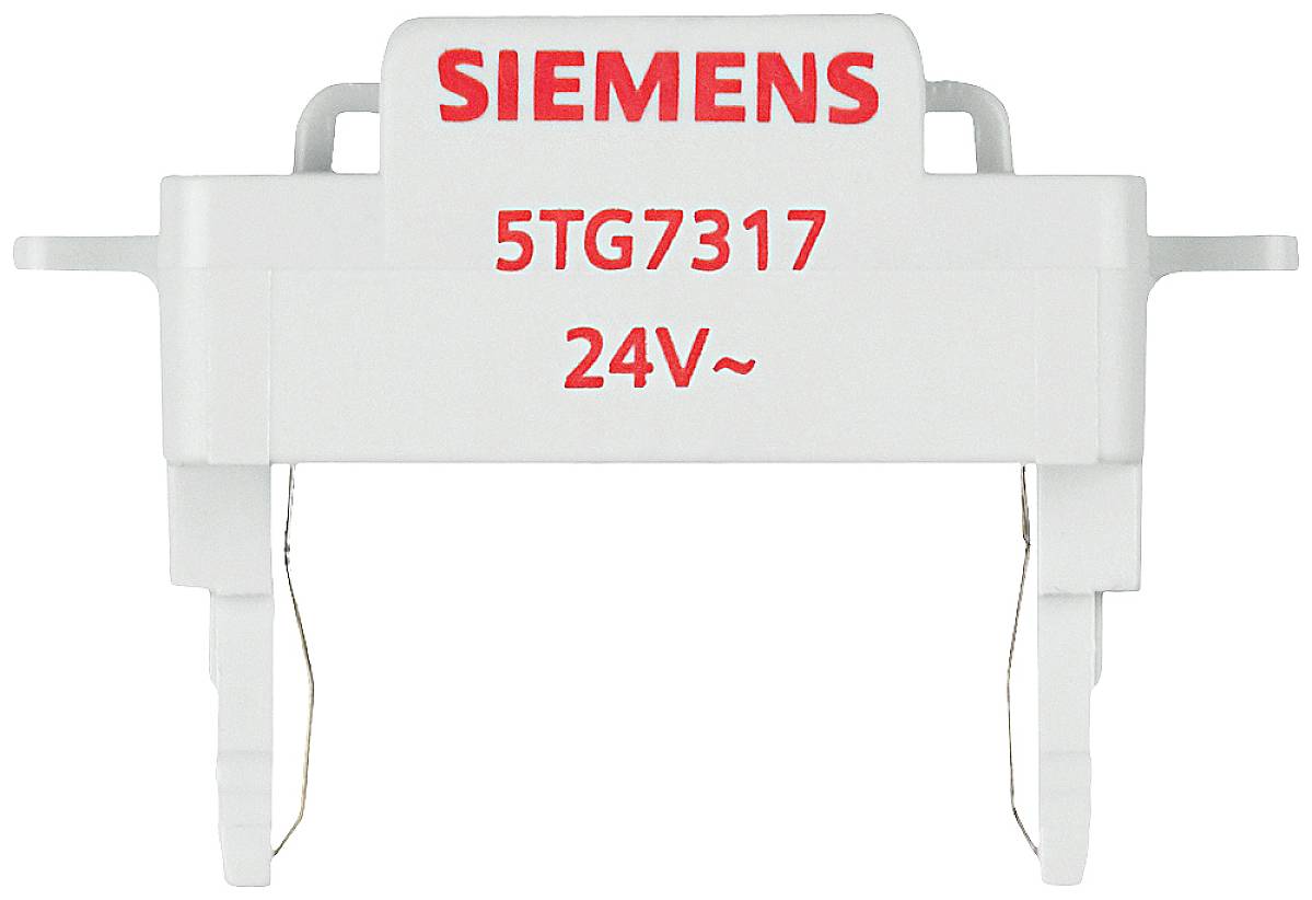 Obrázok bieleho Siemens komponentu s nápisom '5TG7317 24V~'.