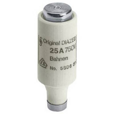 Poistka DIAZED s nápisom 'Originál DIAZED, 25A 750V, Dráhy, č. 5SD6 01'.