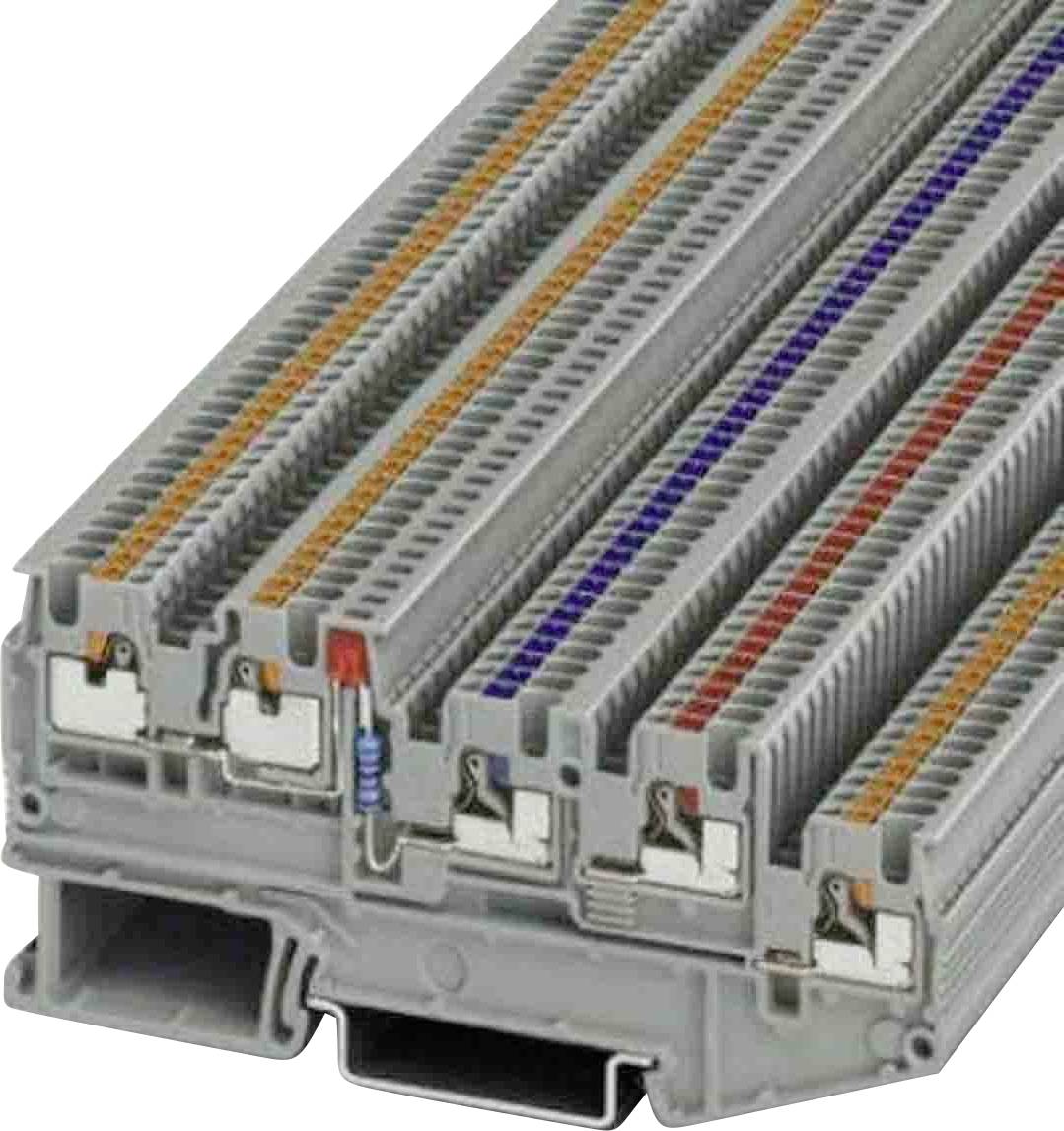 Phoenix Contact 3244517 svorka pre iniciačný prvky a aktory 3.5 mm Push-Lock pružinová prípojka sivá 50 ks-0