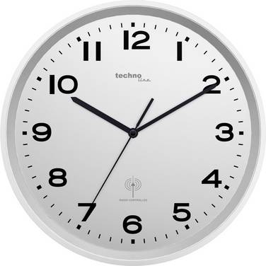 Techno Line WT 8500-2 silber DCF nástenné hodiny 30 cm x 41 mm  strieborná