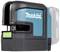 Makita SK105GD líniový laser v modrom kryte, ideálny pre presné zameriavanie. Zobrazuje dve zelené laserové línie pre horizontálnu a vertikálnu rovinu.