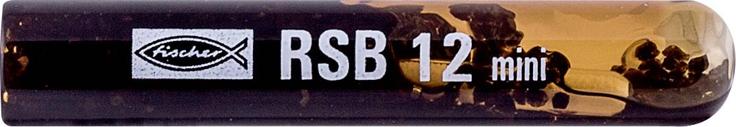 Tmavohnedá kapsúla s logom Fischer a textom "RSB 12 mini" vytlačeným na nej.