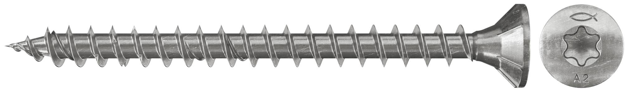 Fischer 657050 Verzinkkopschroef 4.5 mm 35 mm T Galvanisch verzinkt 200 stuk(s) afbeelding
