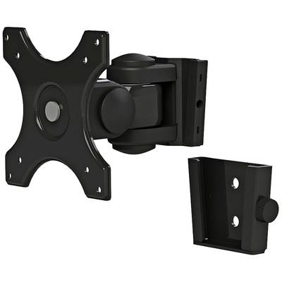 Nastaviteľný držiak monitora v čiernej farbe s odnímateľnou VESA platňou. Vhodný pre flexibilnú montáž monitora na stenu.