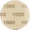 Guľatý brúsny kotúč so zrnitosťou 1000, ktorý sa používa na jemné brúsenie. Číslo 1000 je viackrát vytlačené.