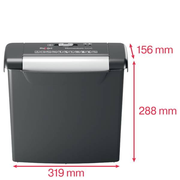 Rexel Momentum S206 skartovačka prúžkový rez 6 mm 9 l Počet listov (max.): 6 listov Krížový rez sponky do zošívačky, kan-3