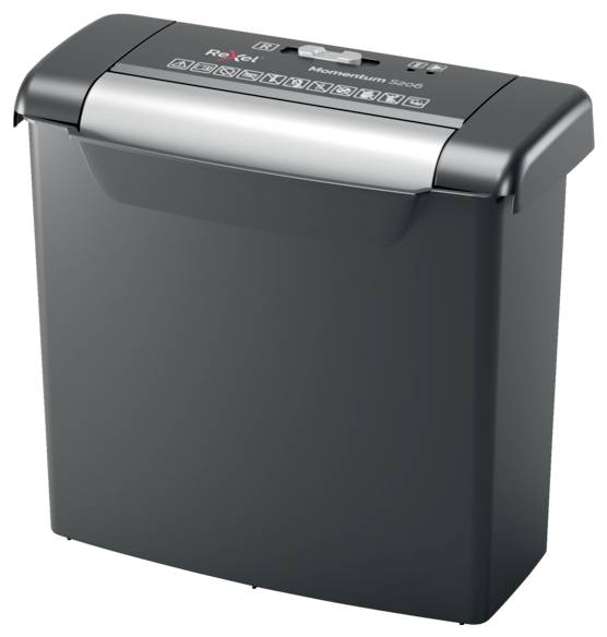Rexel Momentum S206 skartovačka prúžkový rez 6 mm 9 l Počet listov (max.): 6 listov Krížový rez sponky do zošívačky, kan-0