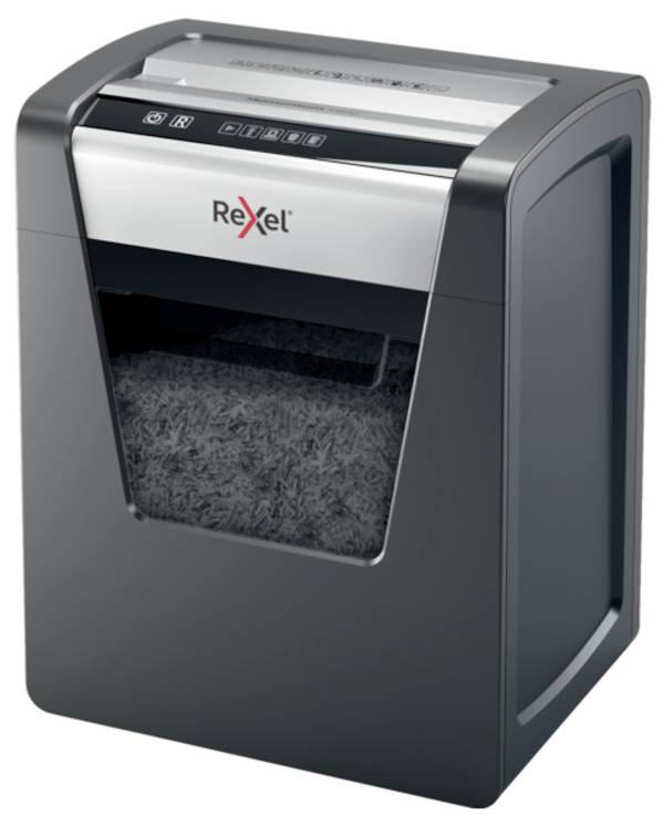 Rexel Momentum M510 skartovačka mikrorez 2 x 15 mm 23 l Počet listov (max.): 10 listov  Krížový rez sponky do zošívačky, kancelárske sponky