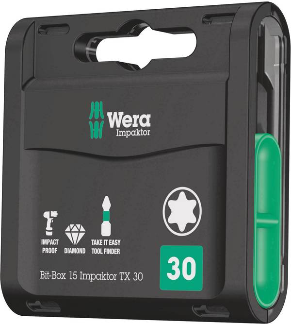 Wera Impaktor 05057776001 sada bitov, 15-dielna, Torx, 1/4" (6,3 mm)