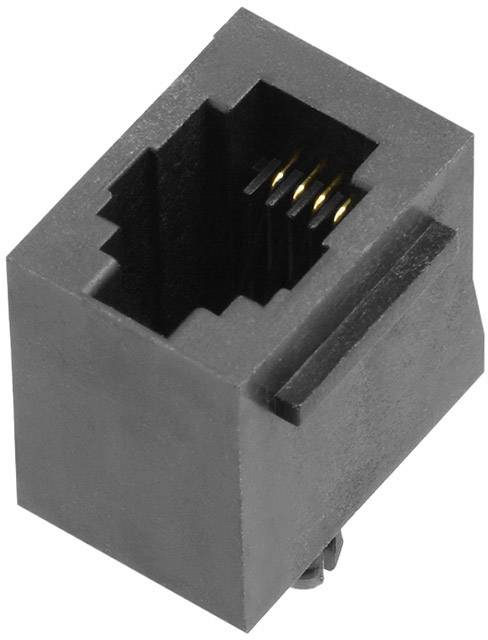 encitech RJJU-44-122-E1V-047 Connettore RJ10 3251-0027-02 Presa verticale Numero di poli 4P4C Nero 1 pz.