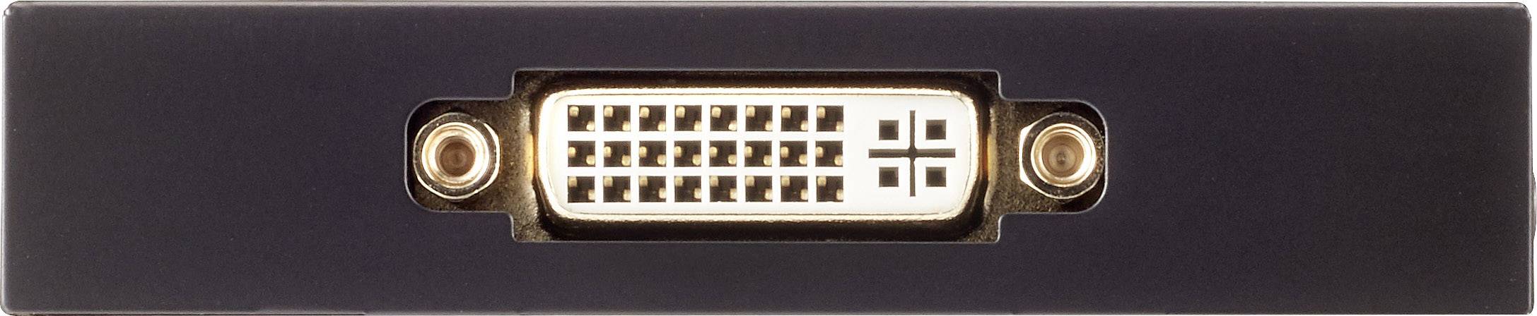 DVI konektor zobrazuje obdĺžnikovú zásuvku s 24 kolíkmi a 4 dodatočnými kolíkmi vpravo v plusovom vzore pre digitálne video pripojenia.