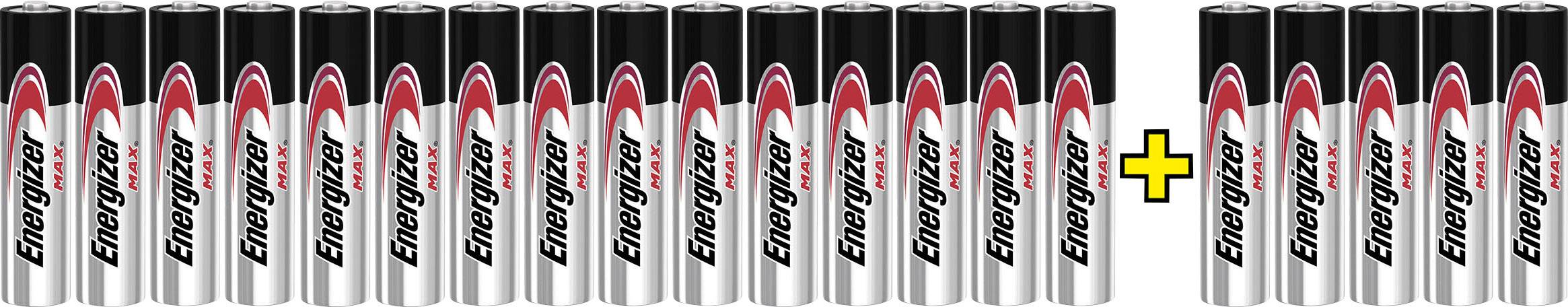 Energizer Max 15+5 gratis mikrotužková batérie typu AAA alkalicko-mangánová 1.5 V 20 ks