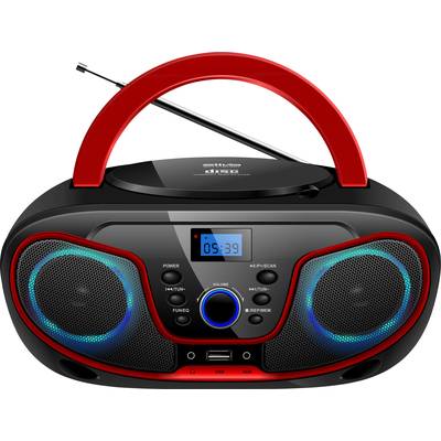 Silva Schneider MPC 19.4 USB CD-rádio FM AUX, CD, USB   čierna, červená