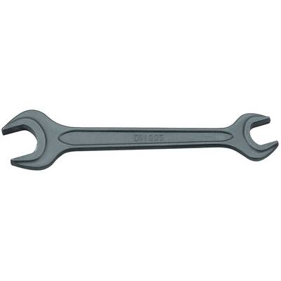 Sivý nastaviteľný kľúč leží horizontálne, oba konce sú otvorené. Nápis: 'DIN 895'. Náradie pre mechanické práce.