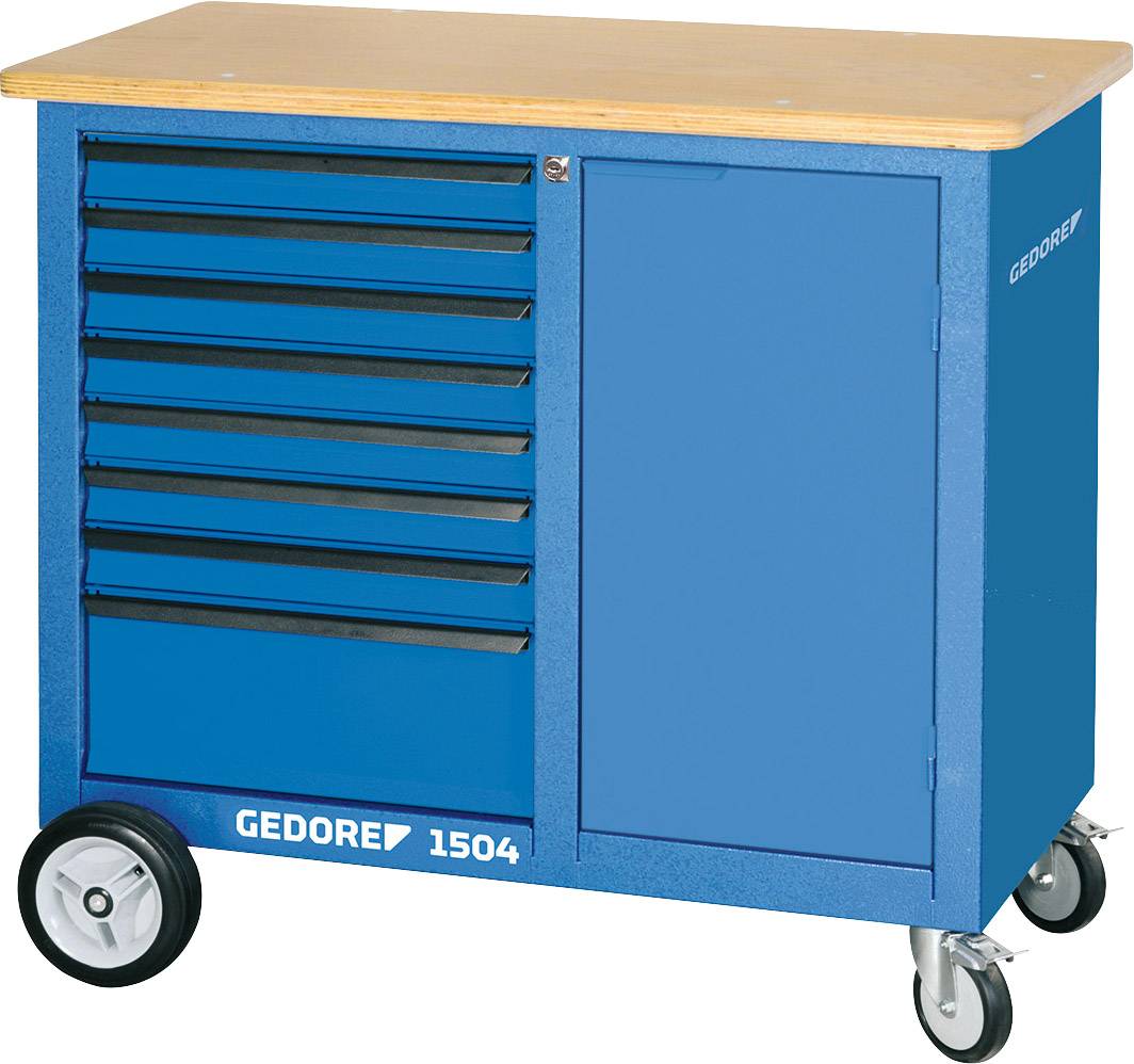 Gedore 1814931 1504 0701 - GEDORE - Banco da lavoro mobile con 8 cassetti (L x A x P) 1100 x 985 x 550 mm