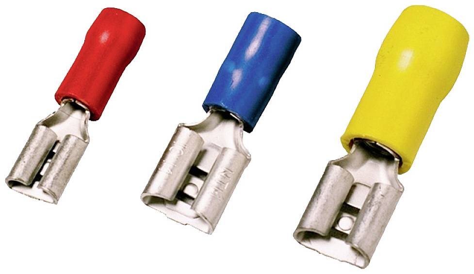 Weidmüller 1491660000 Presa piatta Larghezza spina: 4.8 mm Spessore spina: 0.5 mm Parzialmente isolato Rosso 100 pz.