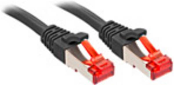 LINDY 47777 RJ45 sieťové káble, prepojovacie káble CAT 6 S/FTP 1.00 m čierna pozlátené kontakty 1 ks