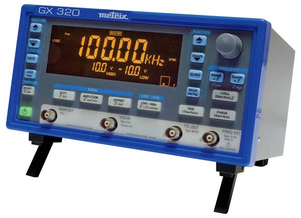 Metrix GX 320 Arbitrárny generátor funkcií Kalibrované podľa (ISO) 0.001 Hz - 20 MHz  trojuholník, obdĺžnikový, sínusový