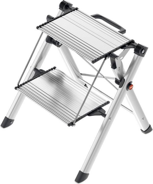 Hailo MK80 ComfortLine 4310-100 hliník sklopné schodíky skladacie Max.prac. výška: 2.4 m strieborná, čierna 3.6 kg