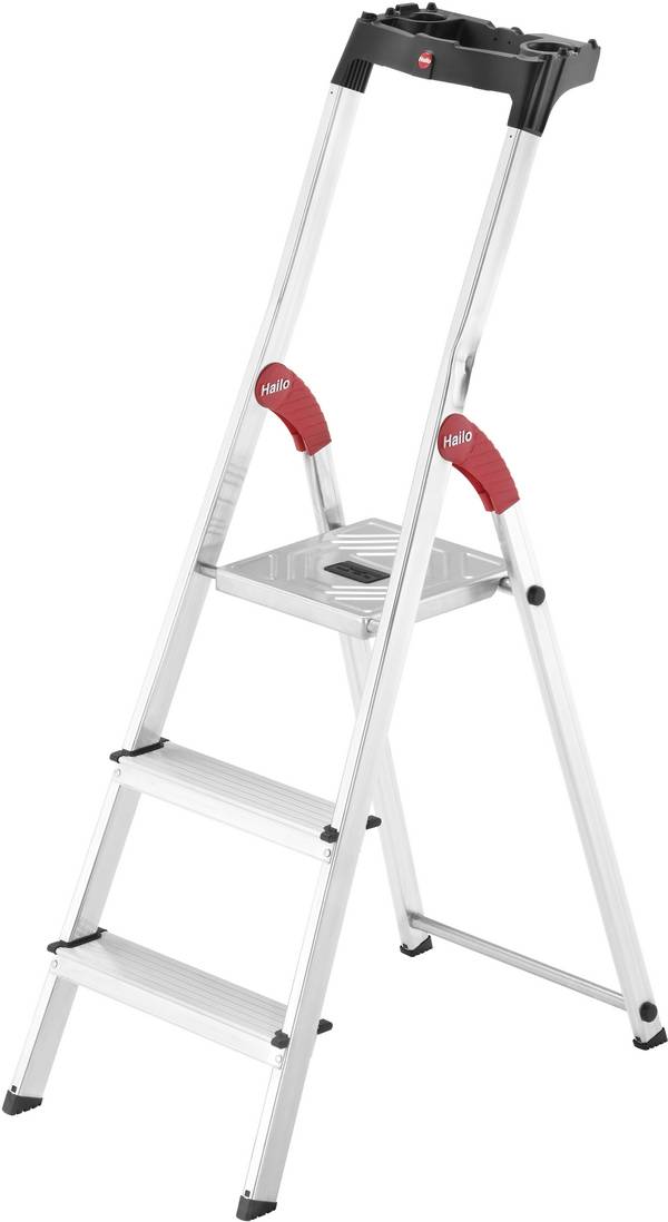 Hailo L60 StandardLine 8160-307 hliník rebrík vr. odkladacieho miesta na náradie Max.prac. výška: 2.35 m strieborná, červená, čierna 3.8 kg