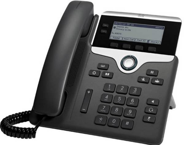 Cisco CP-7811-3PCC-K9= systémový telefón, VoIP handsfree LCD displej antracitová