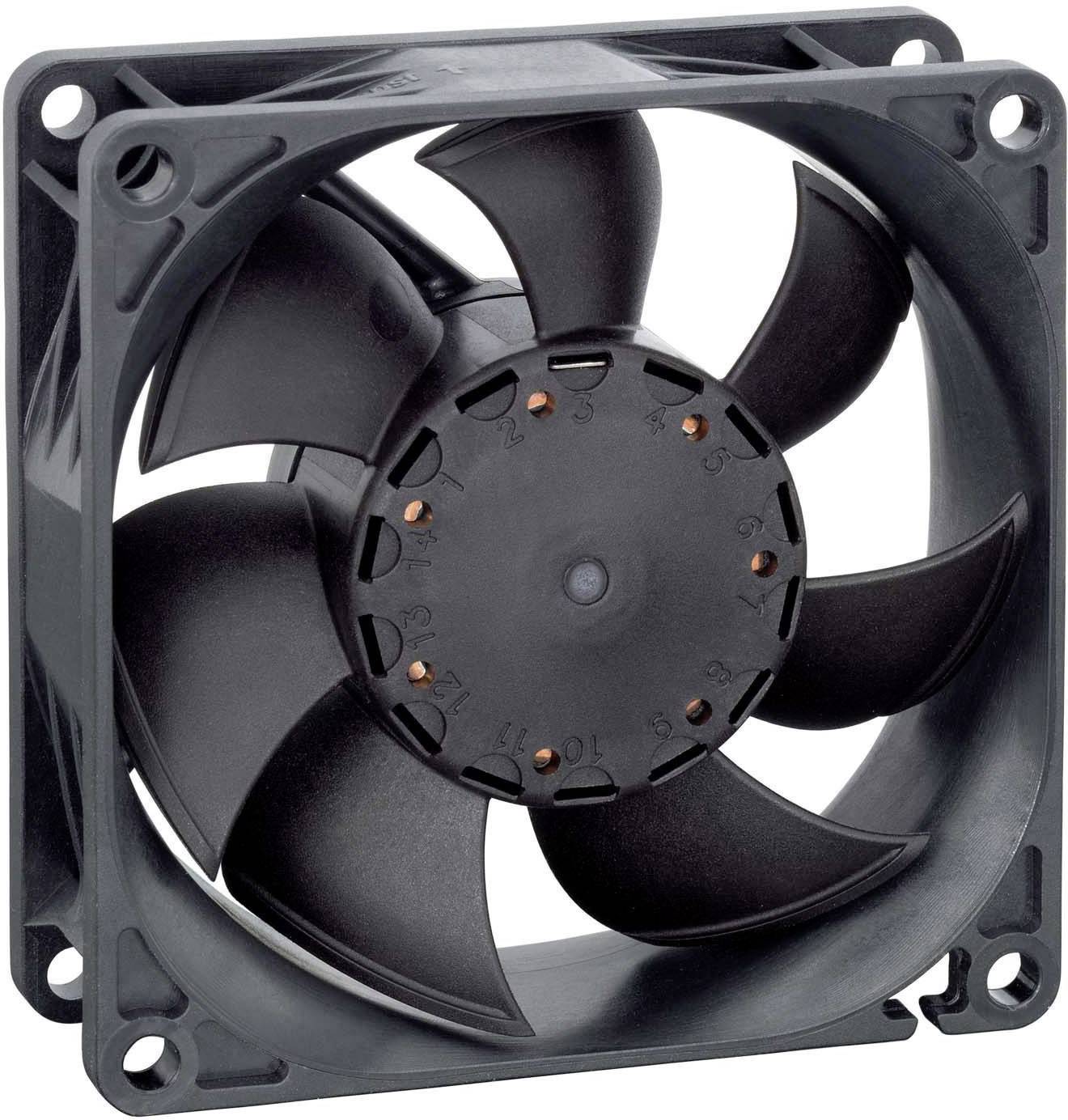 EBM Papst 8452/2H4P axiálny ventilátor, 24 V/DC, 115 m³/h, (d x š x v) 80 x 80 x 25 mm, 9692530182-0