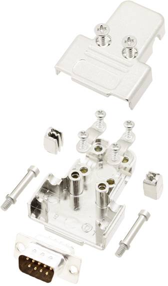 TRU COMPONENTS TCTRIM09DMPK 7708676 sada D-SUB kolíkové lišty 180 ° Pólov: 9 spájkovaný 1 ks