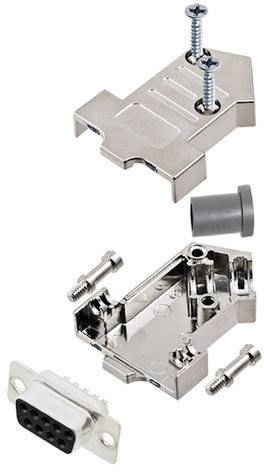 TRU COMPONENTS TCD45NT09MDMSK 7709888 sada D-SUB zásuvková lišta 45 ° Pólov: 9 spájkovaný 1 ks