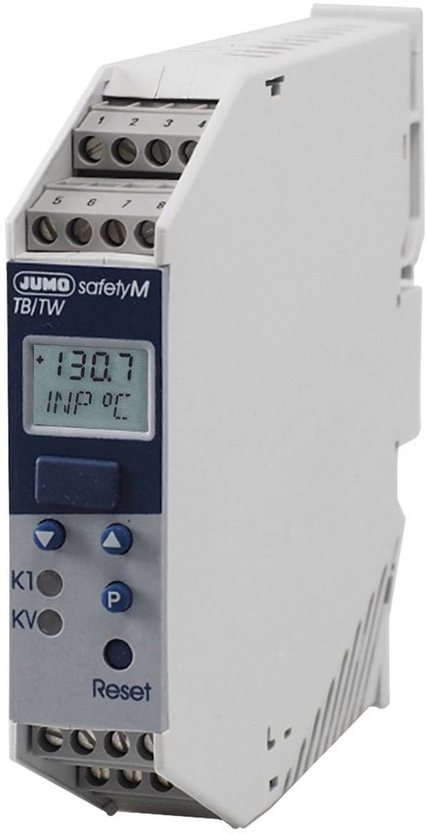 Biele elektronické zariadenie s digitálnym displejom zobrazuje '130.7 INP °C'. Má tlačidlá označené 'K1', 'K2' a 'Reset'.