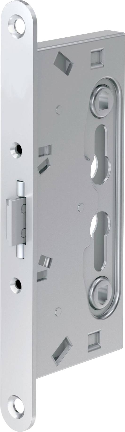 Basi 9840-6520 Serratura da infilare per porta della camera Argento